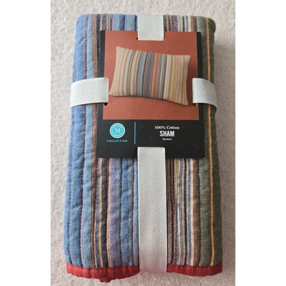 Martha Stewart Pillow 1 Sham New Size 21 X 37 Stripped